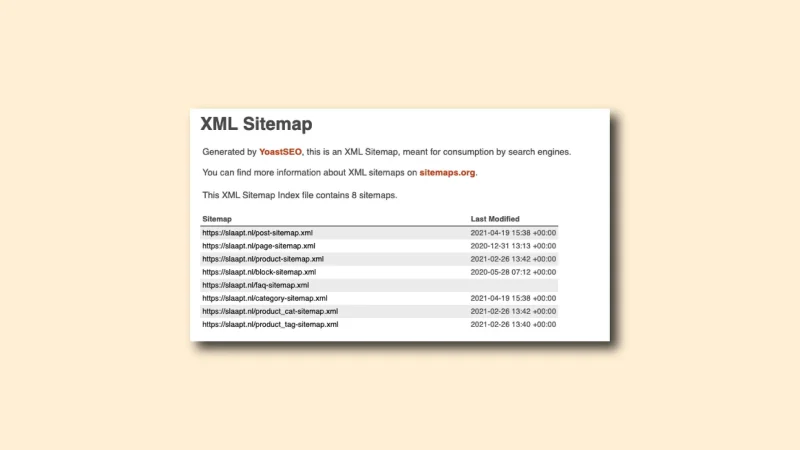 Sitemap en SEO