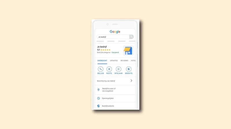 Google Mijn Bedrijf aanmaken